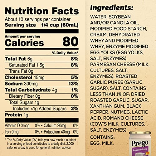 Prego Alfredo Sauce with Roasted Garlic, 22 Oz Jar thumbnail