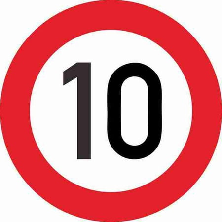 QWZNDZGR High Quality Fashion Car Sticke Decalr Speed Limit 10 20 30 40 50 60 70 80 90 Km/h for Various Car Decoration