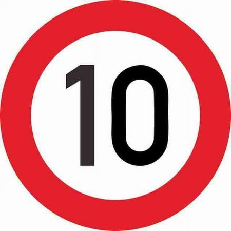 QWZNDZGR High Quality Fashion Car Sticke Decalr Speed Limit 10 20 30 40 50 60 70 80 90 Km/h for Various Car Decoration