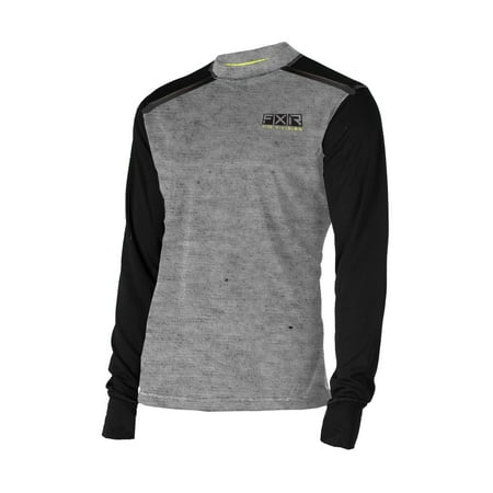FXR Grey Heather Hi-Vis Tenacious Merino Long Sleeve Moisture Wicking Base - Large 211304-0765-13