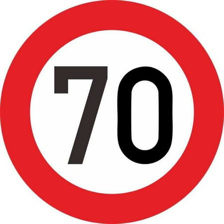 QWZNDZGR High Quality Fashion Car Sticke Decalr Speed Limit 10 20 30 40 50 60 70 80 90 Km/h for Various Car Decoration  15cm * 15cm