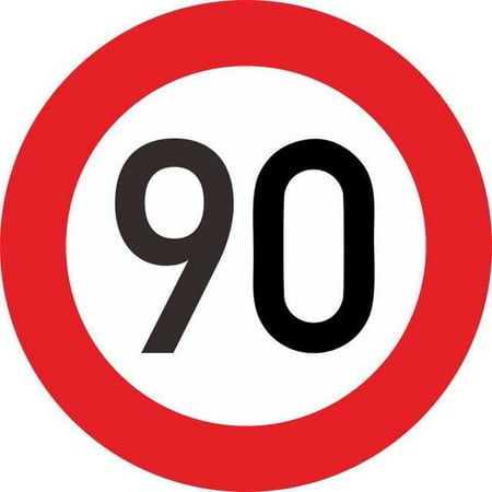 QWZNDZGR High Quality Fashion Car Sticke Decalr Speed Limit 10 20 30 40 50 60 70 80 90 Km/h for Various Car Decoration