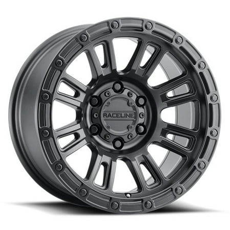 Raceline 956B-COMPASS 17  Cast Aluminum Wheel  COMPASS SATIN BLACK 17X8 5X108 +30mm
