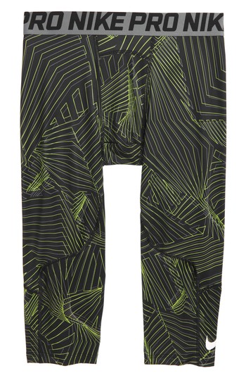 Boy's Nike Pro Three Quarter Training Leggings, Size M (10-12) - Black