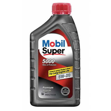 Mobil Super Friction-Reducing Synthetic Blend Motor Oil 5W-20  1 Qt