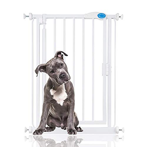Bettacare Auto Close Pet Gate, 61Cm - 66.5Cm, White, Extra Narrow, Narrow Pressure Fit Stair Gate for Dog & Puppy, White