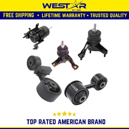 Motor & Trans Mount 5PCS Compatible for 07-09 Toyota Camry 2.4L Compatible for Auto Trans - USA Built Replaces 9680 9237 9236 9598 9210