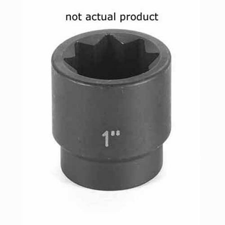 1PK Grey Pneumatic 2518S 1/2  Drive X 9/16  Standard - 8 Point Socket