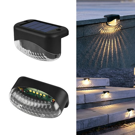 Giyblacko Garden LampsLED Solar Lamp Path Staircase Outdoor Wall Light Water Drop Lamp Solar Step Lights OutdoorLED Solar Fence Lights for Patio Stair
