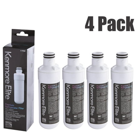 4 Packs Kenmore Elite 9980 LT1000P Refrigerator Water Filter Replacement for MDJ64844601  ADQ74793501 LT1000PC ADQ74793502  Kenmore 46-9980  LFXS26973