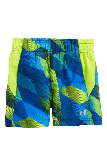 Infant Boy's Under Armour Electric Field Volley Swim Trunks, Size 24M - Blue