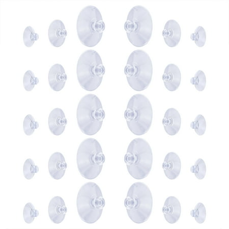 FNGZ Hooks Clearance Promo 30 Packs of Suction Cups Plastic Suction Cups Without Hooks Clear Hooks 3 Sizes (45mm 30mm 20mm)