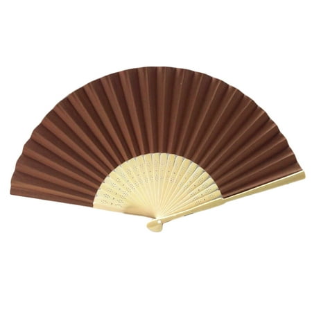 FNGZ Paper Fans Set Clearance Promo Solid Fan Folding Folding Party Wedding Hand Dance Held Silk Pattern Color Tools & Home Improvement Coffee