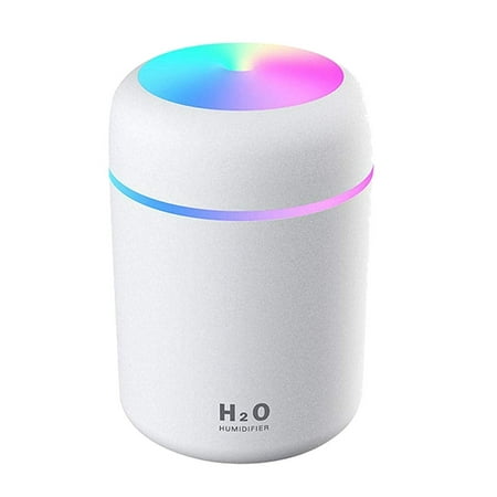 FNGZ Humidifier Clearance Promo Portable Mini Humidifier 300ml Cool Mist Humidifier with Night Light White