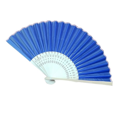 FNGZ Fans Clearance Promo Chinese Style Hand Held Fan Bamboo Silk Folding Fan Party Wedding Decor