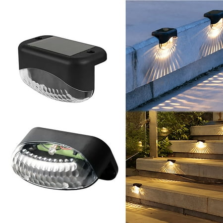 AZZAKVG Outdoor LED Solar Lamp Path Staircase Outdoor Wall Light Water Drop Lamp Solar Step Lights Outdoorled Solar Fence Lights for Patio Stairs Yard