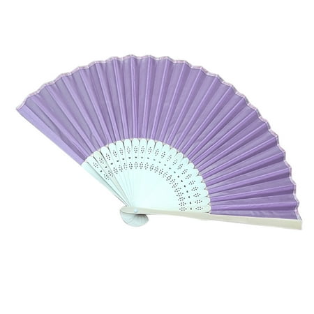 FNGZ Fans Clearance Promo Chinese Style Hand Held Fan Bamboo Silk Folding Fan Party Wedding Decor