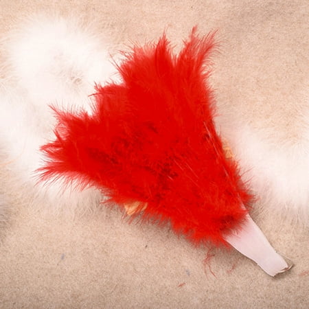 FNGZ Paper Fans Set Clearance Promo Wedding Showgirl Dance Elegant Large Feather Folding Hand Fan Decor Decal Red Red