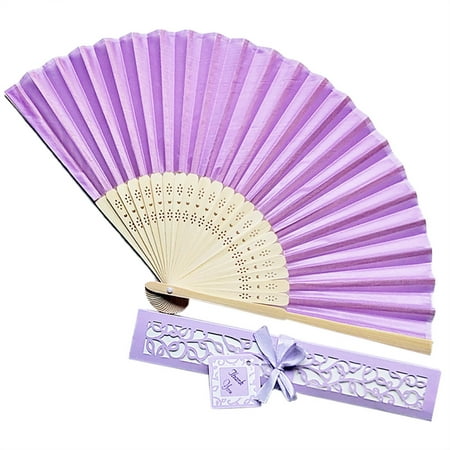 FNGZ Shooting Props Clearance Promo Wedding Gift Box Gift Fan Tray Carton Couple Gift Solid Color Silk Fan