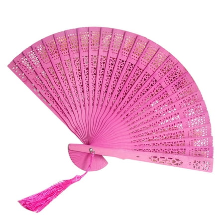 FNGZ Tool Bag Clearance Promo Wedding Hand Fragrant Party Carved Bamboo Folding Fan Chinese Style Wooden