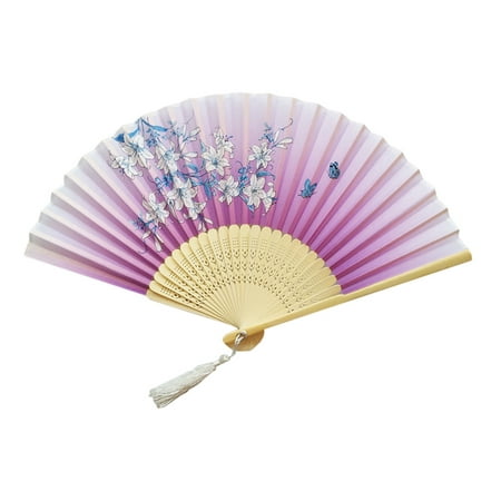 FNGZ Fans Clearance Promo Folding Fans Handheld Fans Bamboo Fans Women S Hollowed Bamboo Hand Holding Fan