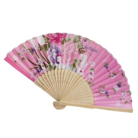 FNGZ Paper Fans Set Clearance Promo Vintage Bamboo Folding Hand Held Flower Fan Chinese Dance Party Pocket Gifts