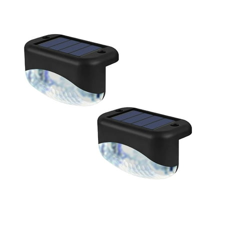 2 PCS LED Solar Lamp Path Staircase Outdoor Wall Light Water Drop Lamp Solar Step Lights OutdoorLED Solar Fence Lights for Patio Stairs Yard Garden St