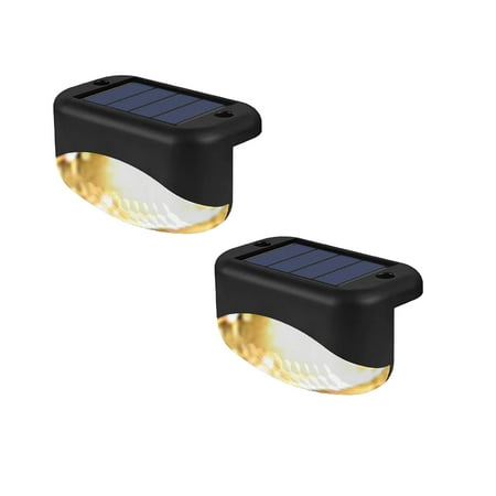 2 PCS LED Solar Lamp Path Staircase Outdoor Wall Light Water Drop Lamp Solar Step Lights OutdoorLED Solar Fence Lights for Patio Stairs Yard Garden St