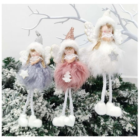 Taylongift Christmas Valentine S Day Christmas Decoration Sitting Posture Hanging Leg Angel Doll Pendant Christmas Tree Little Angel Pendant Gift Pend