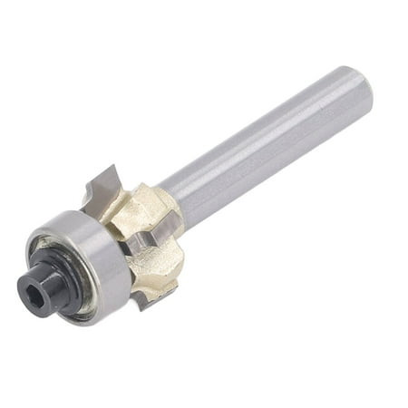 Round Over Router Bit  Anti Kickback Design Simple Installation 4 Flute Wear Resistance 1/4in Shank Milling Cutter Round Router Bit for Home Decoratin