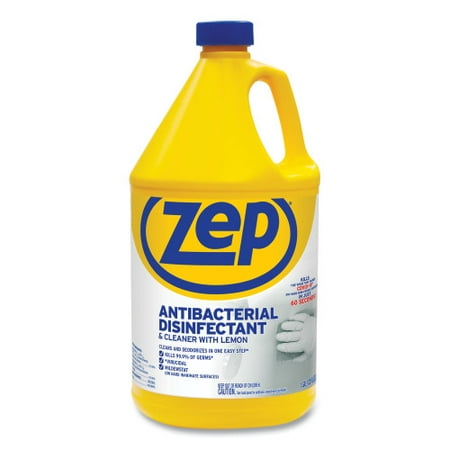 Zep Antibacterial Disinfectant Indoor Household Surface Cleaner  Lemon  128 Fl Oz
