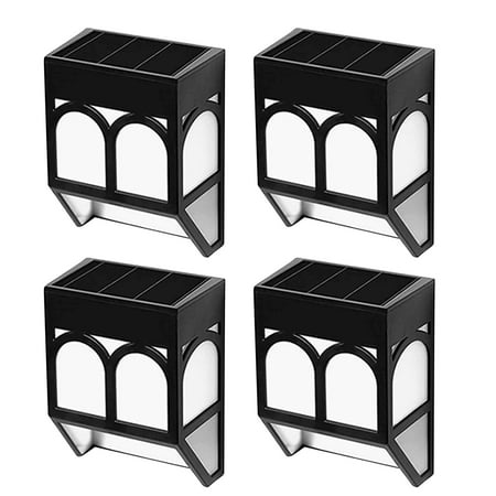 Moocorvic 4Pcs Solar Outdoor Lights Waterproof Solar Motion Sensor Outdoor Lights Waterproof Solar Powered Wall Lights for Garden Patio Yard Deck Pend