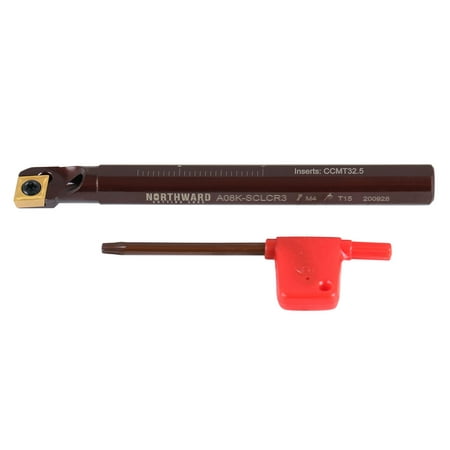 Accusize 1/2   by 5   Right-Hand Sclcr Coolant Through Indexable Boring Bar with 1 Carbide Insert  2800-0036