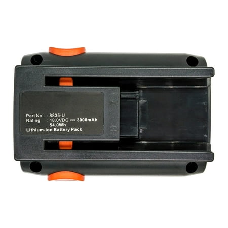 Batteries N Accessories BNA-WB-L15758 Gardening Tools Battery - Li-ion  18V  3000mAh  Ultra High Capacity - Replacement for Gardena 8835 Battery