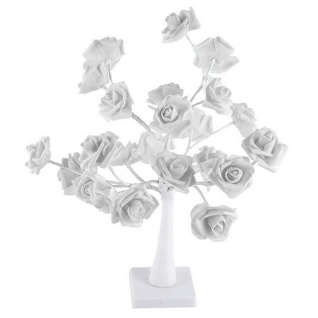 XinRui Rose Flower Lamp Realistic Looking Battery-operated Soft Lighting Energy-saving Flicker Free Romantic Bedside LED Light Desktop Rose Flower Tre