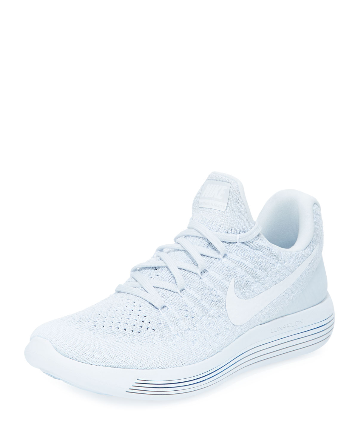 NIKE Women's W Lunarepic Low Flyknit 2, White/White-Pure Platinum, 10 M US