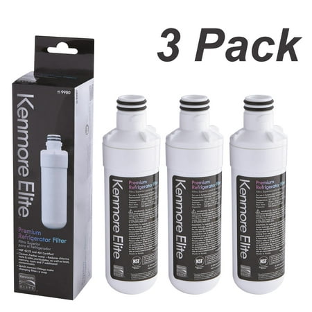 3 Packs Kenmore Elite 9980 LT1000PC Refrigerator Water Filter Replacement for MDJ64844601  ADQ74793501 LT1000PC ADQ74793502  Kenmore 46-9980  LFXS2697