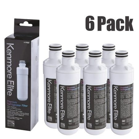 6 Packs Kenmore Elite 9980 LT1000PC Refrigerator Water Filter Replacement for MDJ64844601  ADQ74793501 LT1000PC ADQ74793502  Kenmore 46-9980  LFXS2697