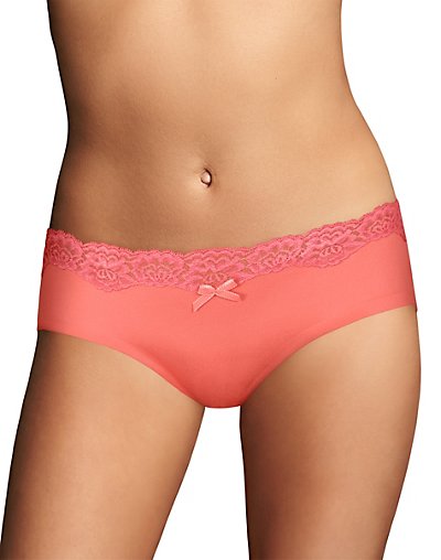 Maidenform Comfort Devotion Embellished Hipster Coral Punch 6