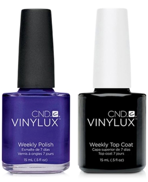 Creative Nail Design Vinylux Purple Purple Nail Polish & Top Coat (Two Items), 0.5-oz, from Purebeauty Salon & Spa