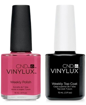 Creative Nail Design Vinylux Irreverent Rose Nail Polish & Top Coat (Two Items), 0.5-oz, from Purebeauty Salon & Spa