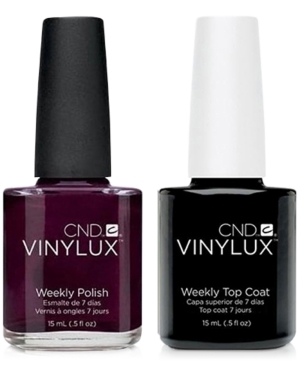 Creative Nail Design Vinylux Dark Lava Nail Polish & Top Coat (Two Items), 0.5-oz, from Purebeauty Salon & Spa