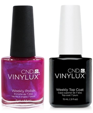 Creative Nail Design Vinylux Magenta Mischief Nail Polish & Top Coat (Two Items), 0.5-oz, from Purebeauty Salon & Spa