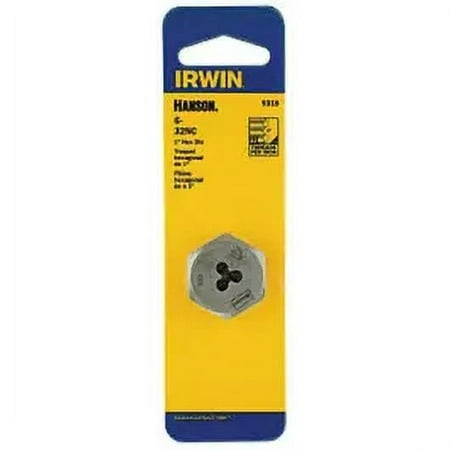 1PC Irwin 9318 Hanson Number 6 - 32 NC HCS Hex Die