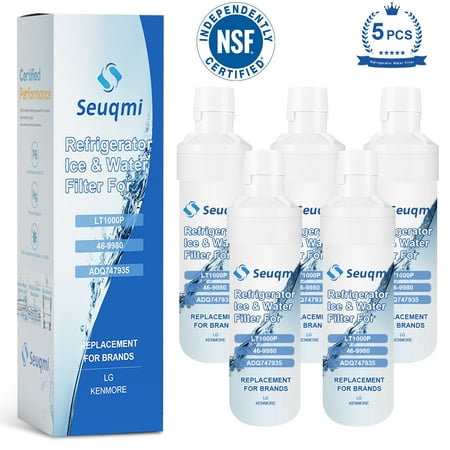 Seuqmi LT1000PC ADQ747935 MDJ64844601 Refrigerator Water Filter  Replacement for LG® LT1000P®  ADQ74793501  ADQ74793502  Kenmore 46-9980  9980  LFXC