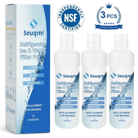 Seuqmi LT1000PC ADQ747935 MDJ64844601 Refrigerator Water Filter  Replacement for LG® LT1000P®  ADQ74793501  ADQ74793502  Kenmore 46-9980  9980  LFXC