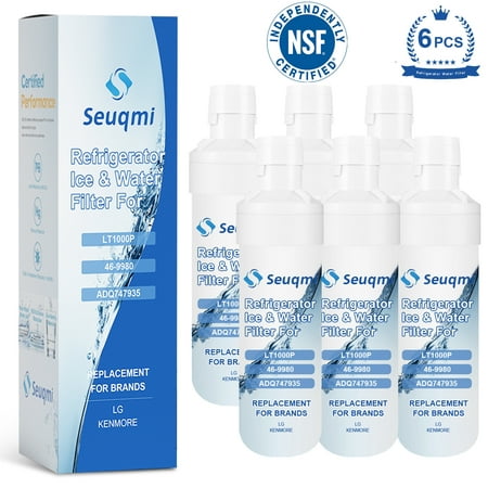 Seuqmi LT1000PC ADQ747935 MDJ64844601 Refrigerator Water Filter  Replacement for LG® LT1000P®  ADQ74793501  ADQ74793502  Kenmore 46-9980  9980  LFXC