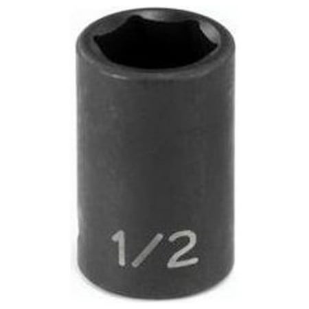 Grey Pneumatic 1010R 3/8  Drive Fractional Standard Impact Socket 5/16