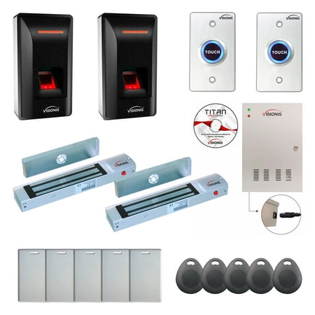 FPC-9306 2 Door Professional Access Control for Outswing Door Electric Lock 300lbs Time Attendance TCP/IP RS485 Wiegand Controller  Indoor Biometric F