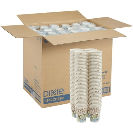 Dixie Perfectouch Insulated Paper Hot Coffee Cups by Gp Pro - 160 - 12 Fl Oz - 6 / Carton - Assorted - Paper - Coffee  Hot Drink